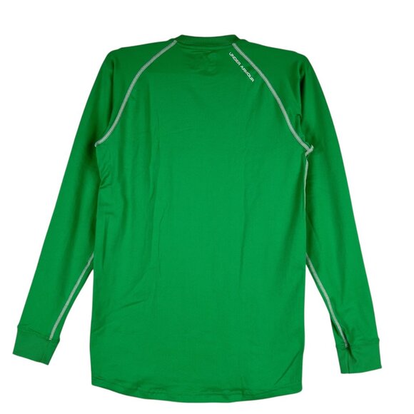 Under Armour Men ColdGear Infrared Green Long-Sleeve Fitted Shirt Size Small NWT - Picture 2 of 12